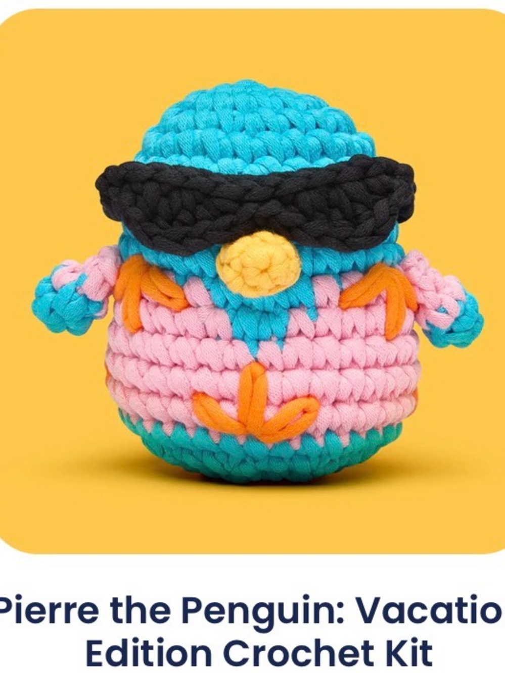 The Woobles Pierre the Penguin Vacation Edition Crochet Kit - 2026 Wooble Tour - Picture 3 of 5